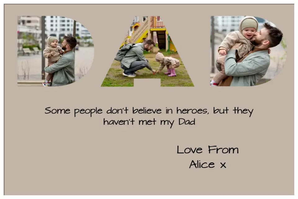 Dad Photo Upload Framed Print